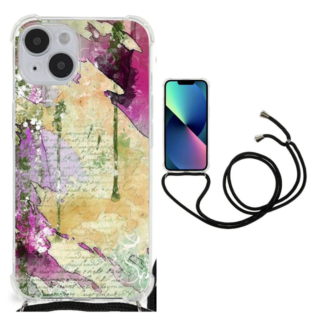 Back Cover iPhone 14 Letter Painting