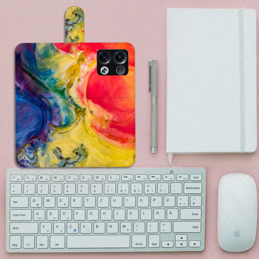 Hoesje OPPO Reno8 Pro Watercolor Dark