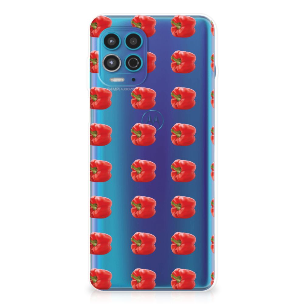 Motorola Moto G100 Siliconen Case Paprika Red