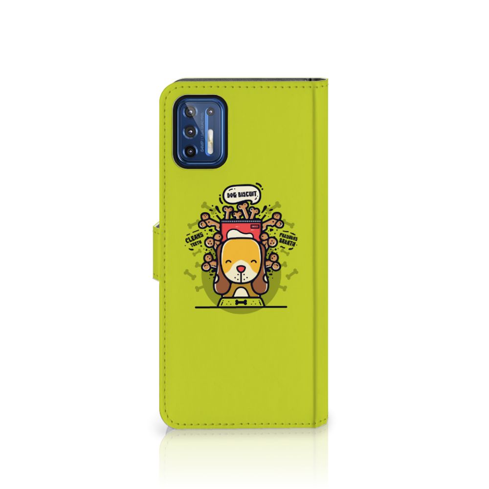 Motorola Moto G9 Plus Leuk Hoesje Doggy Biscuit