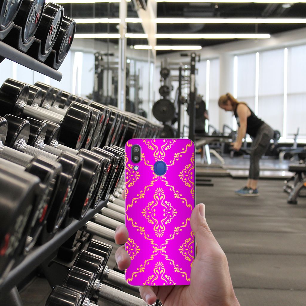 Siliconen Hoesje Samsung Galaxy M20 (Power) Barok Roze