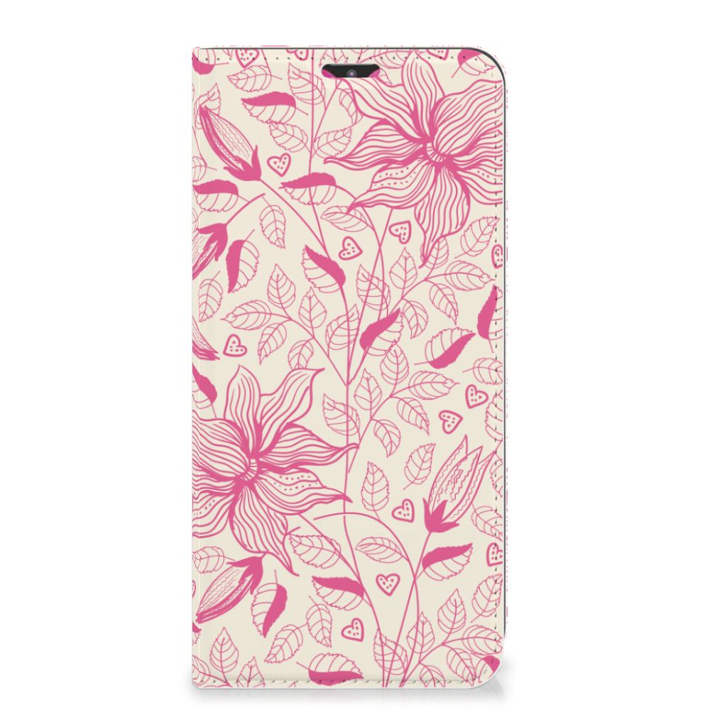 Samsung Galaxy M20 Smart Cover Pink Flowers