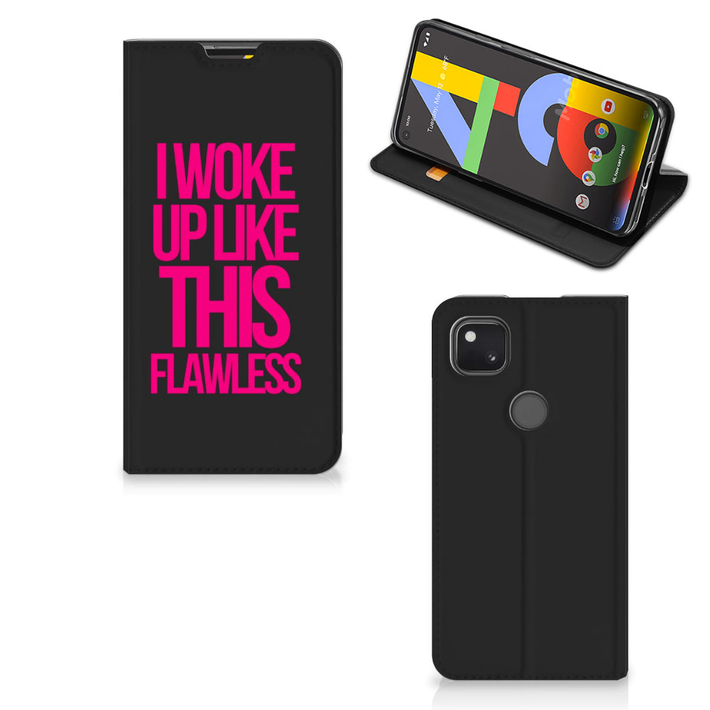 Google Pixel 4a Hoesje met tekst Woke Up - Origineel Cadeau Zelf Maken