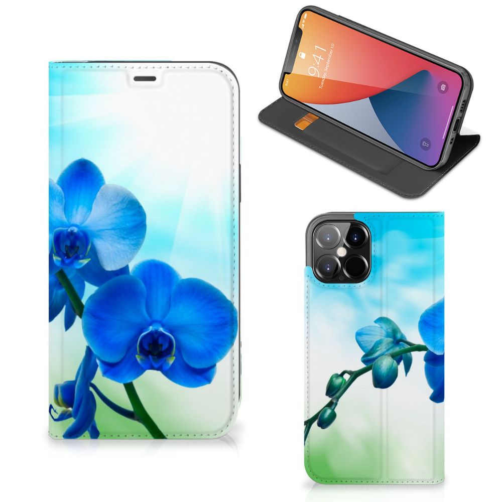iPhone 12 Pro Max Smart Cover Orchidee Blauw - Cadeau voor je Moeder - B2C Telecom