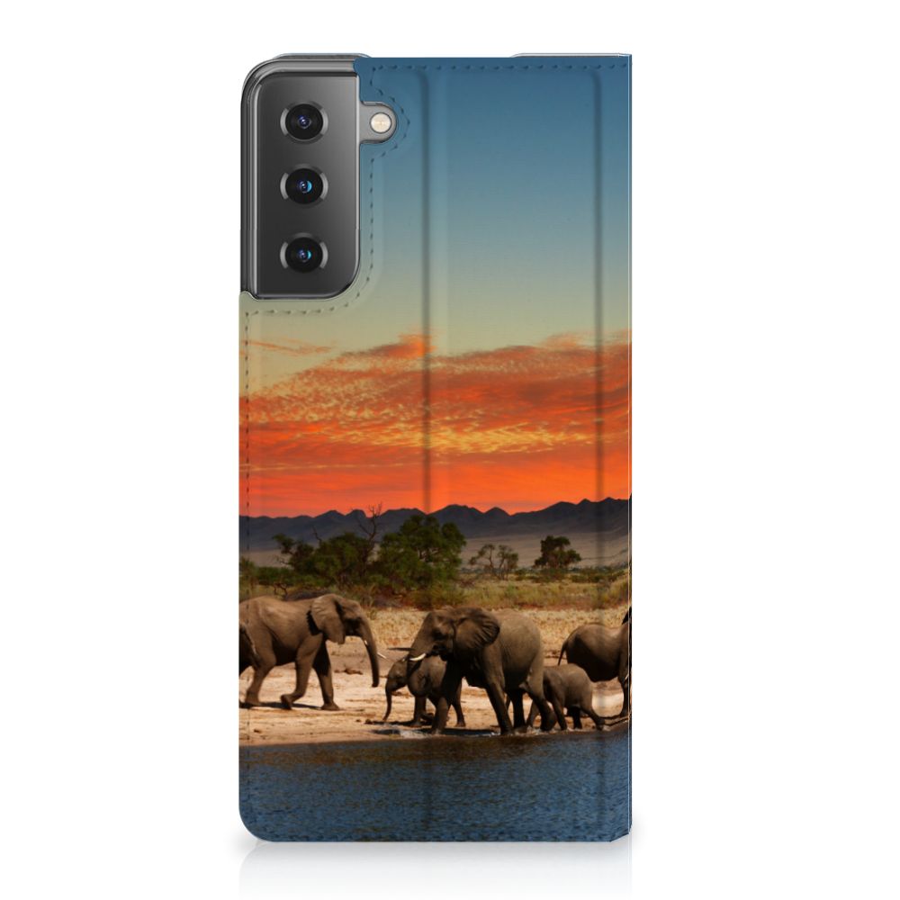 Samsung Galaxy S21 Plus Hoesje maken Olifanten - B2C Telecom