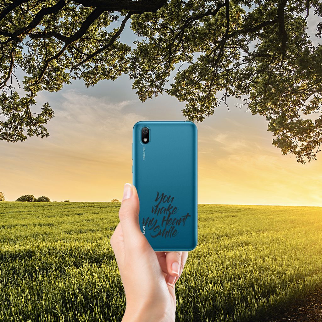 Huawei Y5 (2019) Siliconen hoesje met naam Heart Smile