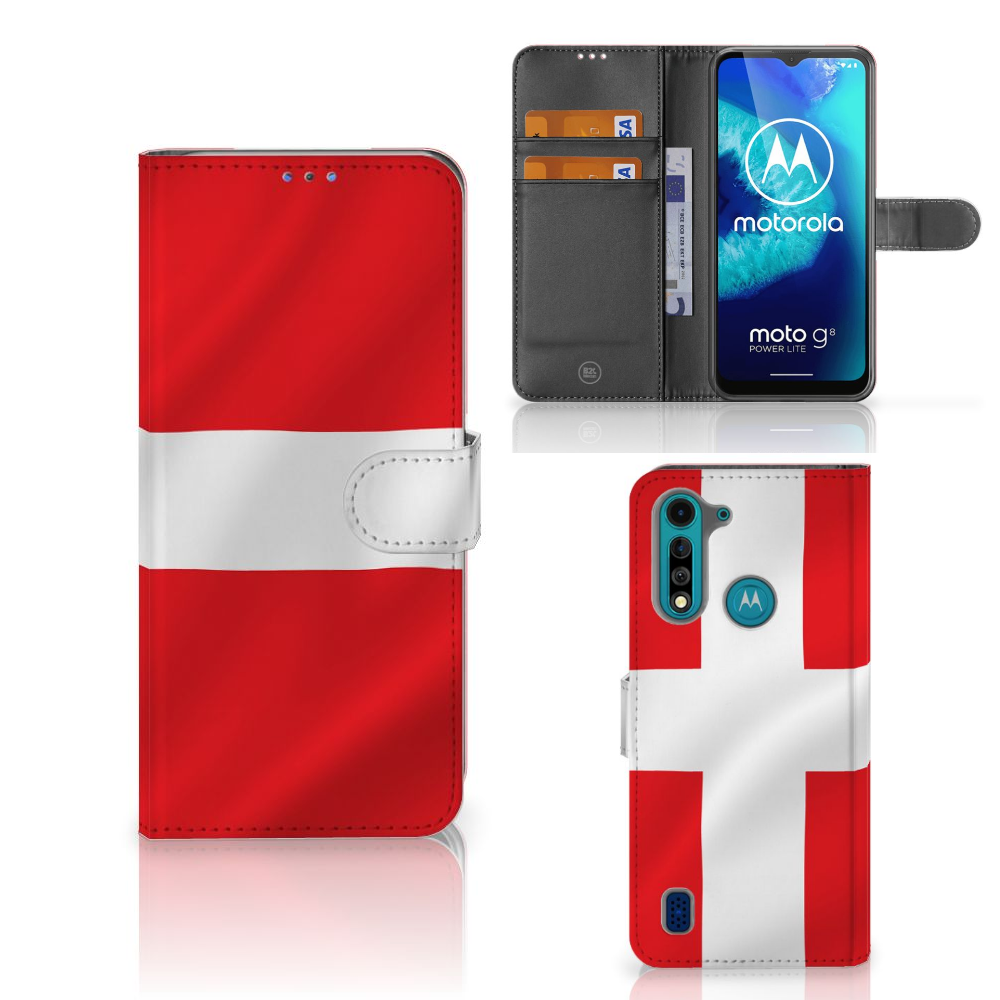 Motorola G8 Power Lite Bookstyle Case Denemarken
