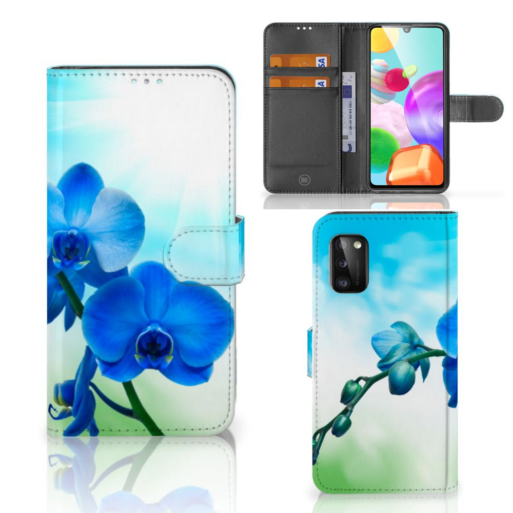 Samsung Galaxy A41 Hoesje Orchidee Blauw - Cadeau voor je Moeder