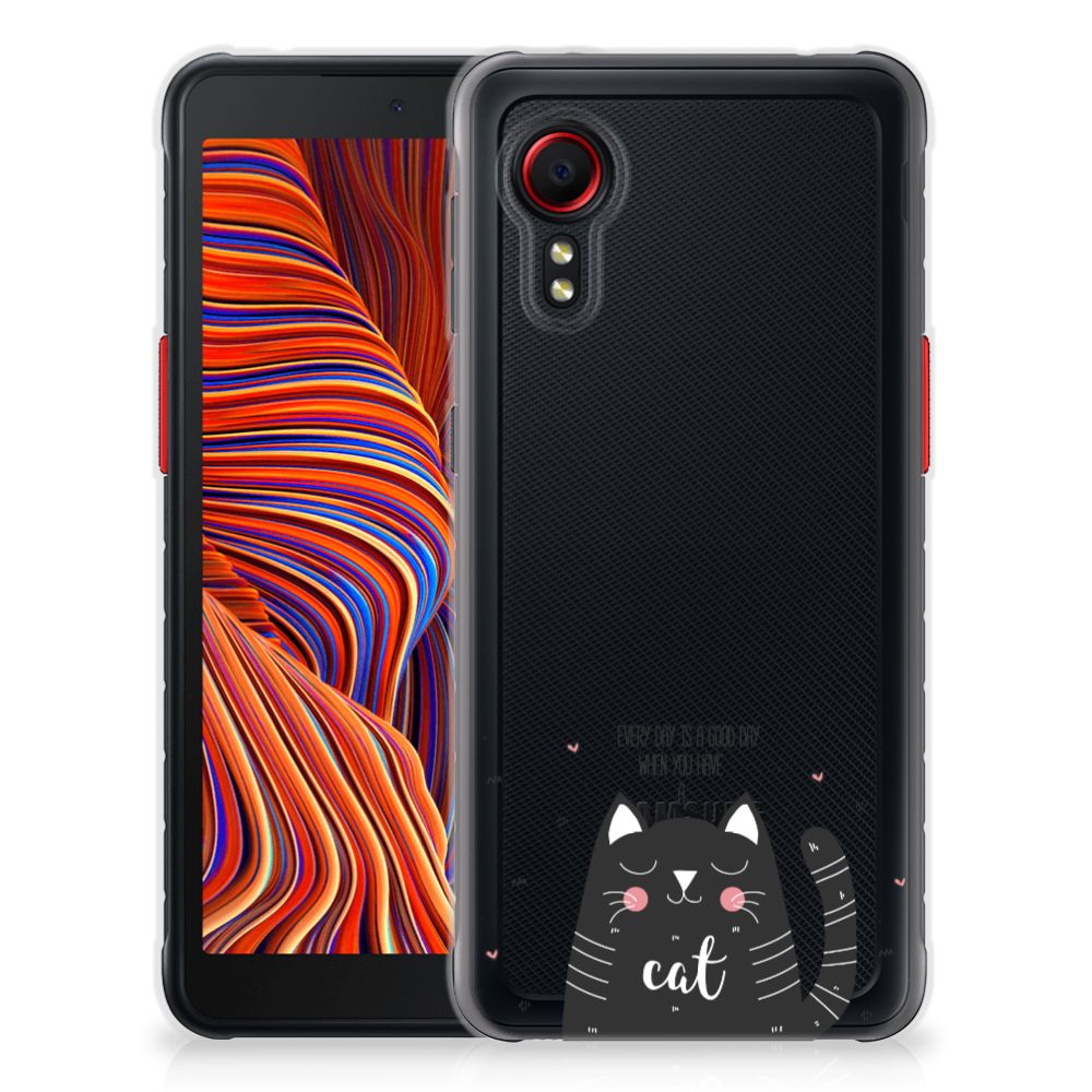 Samsung Galaxy Xcover 5 Telefoonhoesje met Naam Cat Good Day B2C Telecom