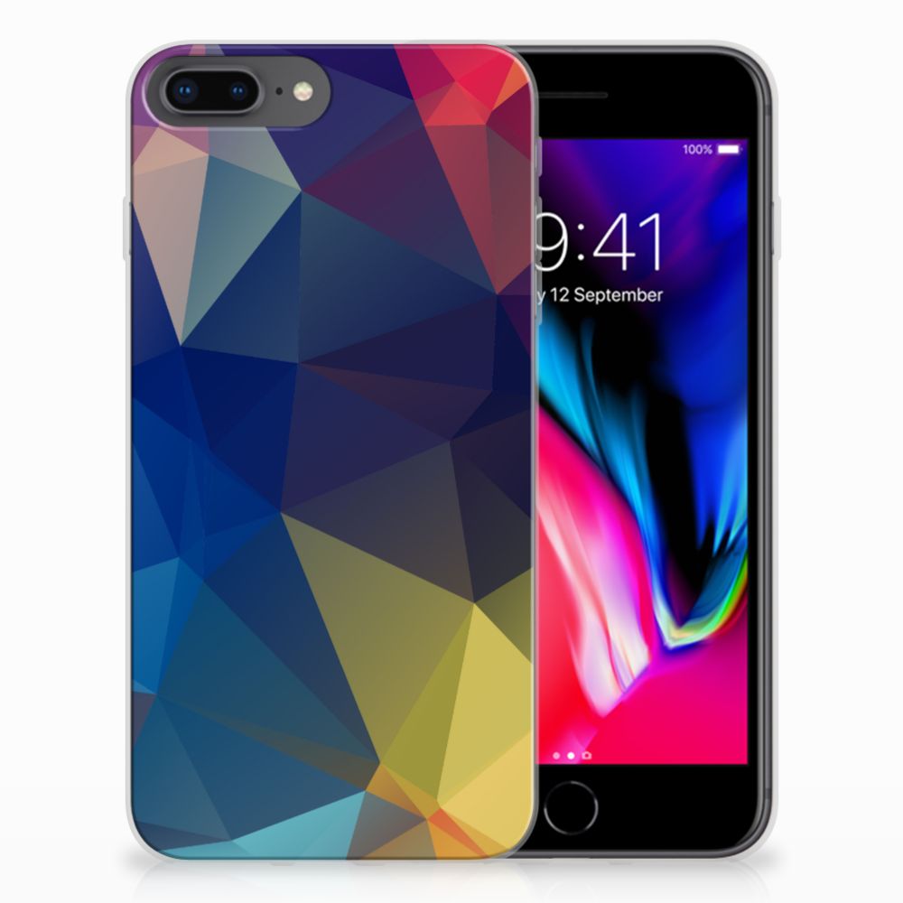 Apple iPhone 7 Plus | 8 Plus TPU Hoesje Polygon Dark