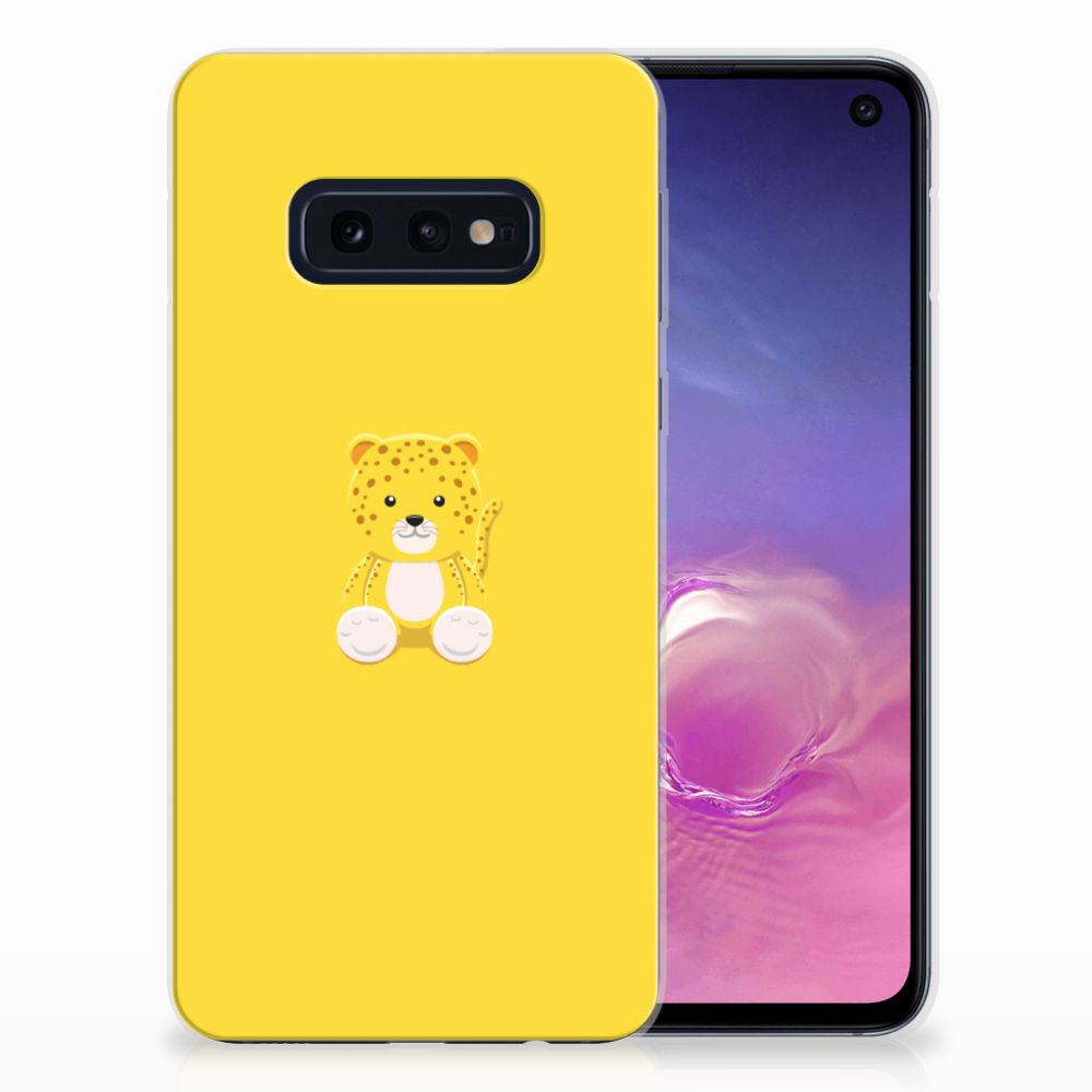 Samsung Galaxy S10e Telefoonhoesje met Naam Baby Leopard