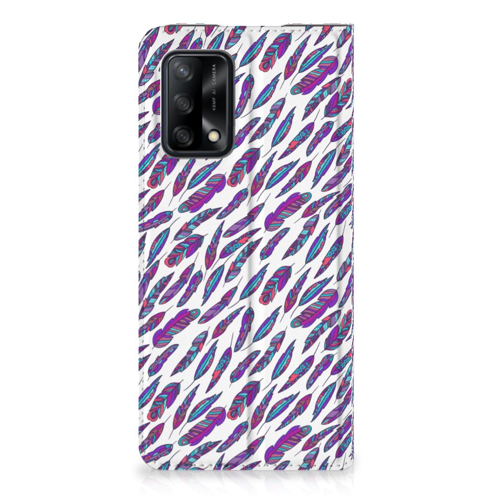 OPPO A74 4G Hoesje met Magneet Feathers Color - B2C Telecom