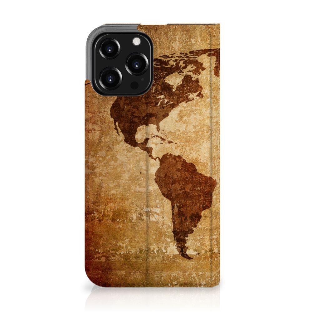 iPhone 13 Pro Max Book Cover Wereldkaart - B2C Telecom