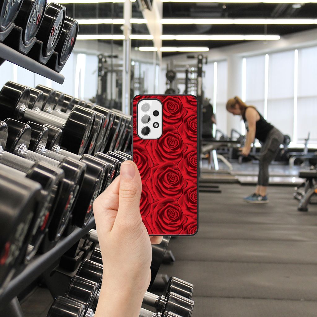 Samsung Galaxy A73 Bloemen Hoesje Red Roses B2C Telecom