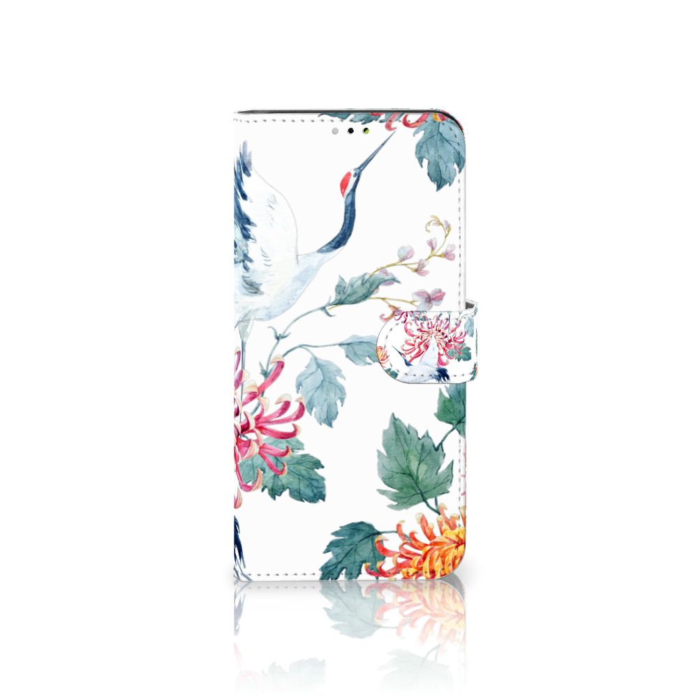 Samsung Galaxy A03 Telefoonhoesje met Pasjes Bird Flowers