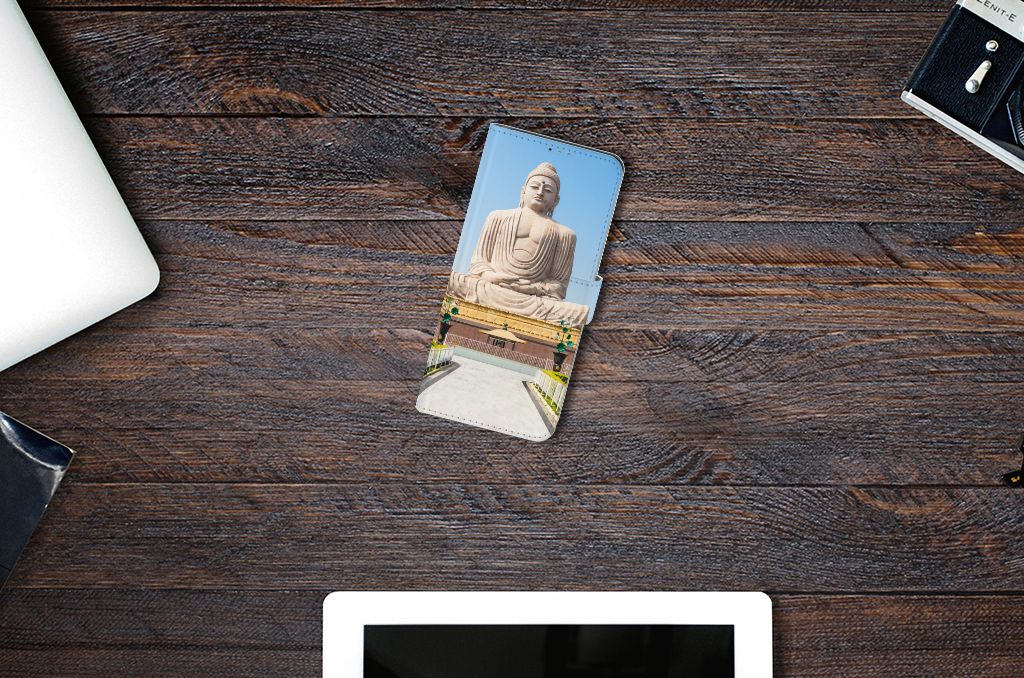 Motorola Moto G9 Plus Flip Cover Boeddha