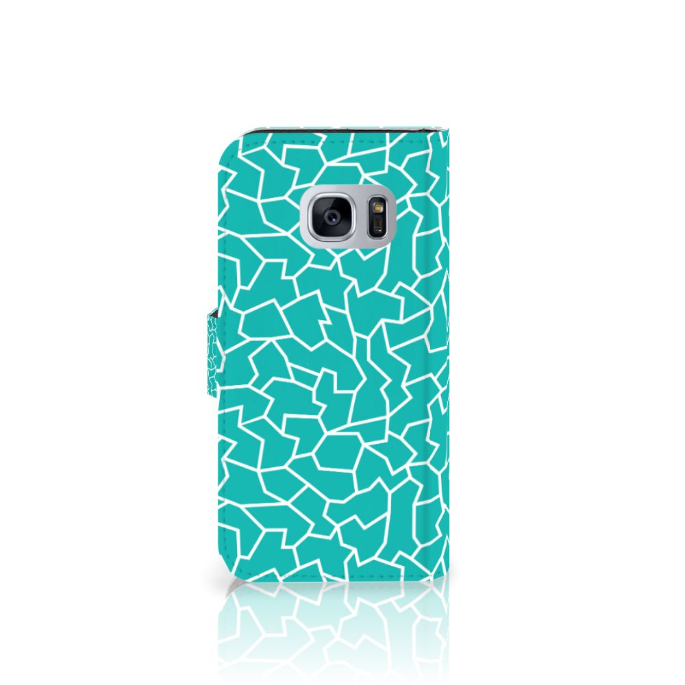 Samsung Galaxy S7 Hoesje Cracks Blue