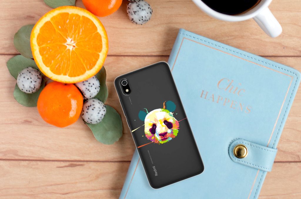 Xiaomi Redmi 7A Telefoonhoesje met Naam Panda Color