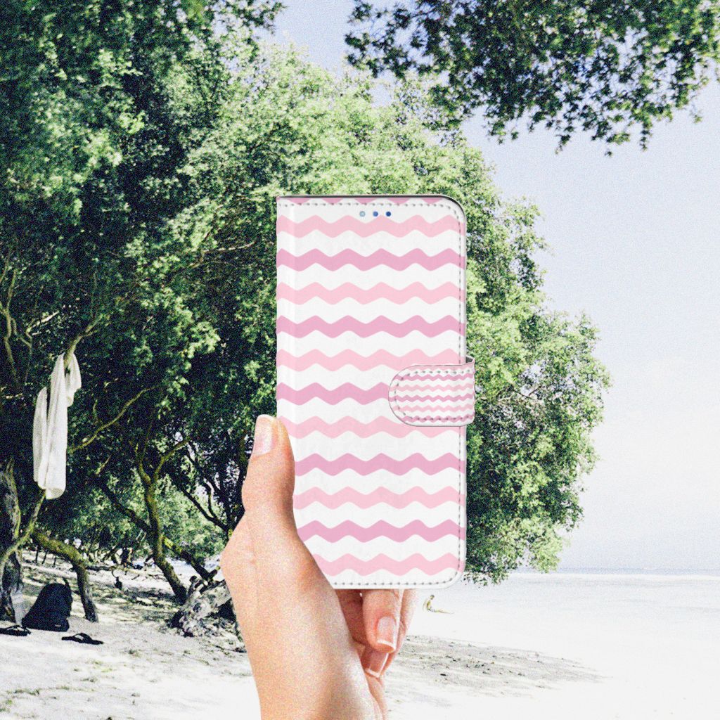 OPPO Find X3 Neo 5G Telefoon Hoesje Waves Roze