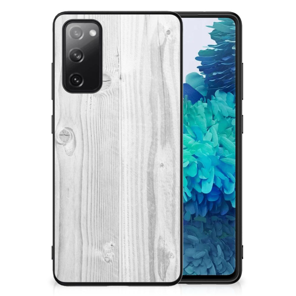 Samsung Galaxy S20 FE Houten Print Telefoonhoesje White Wood B2C Telecom