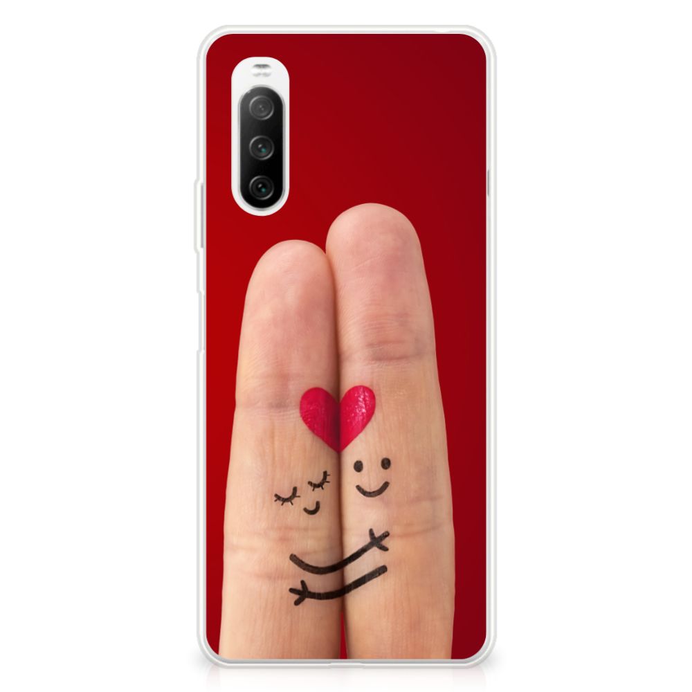 Sony Xperia 10 III Silicone Back Cover Liefde - Origineel Romantisch Cadeau