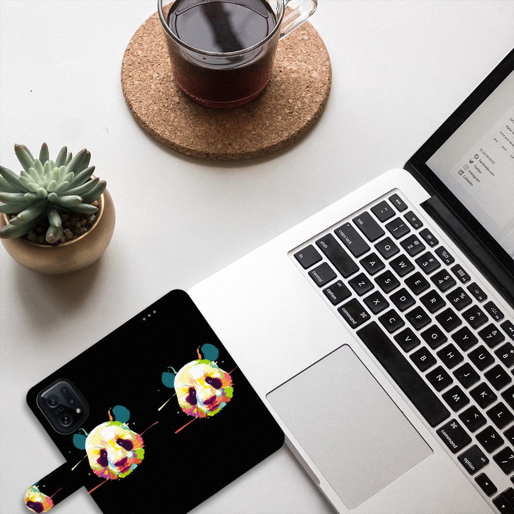 OPPO Find X5 Leuk Hoesje Panda Color