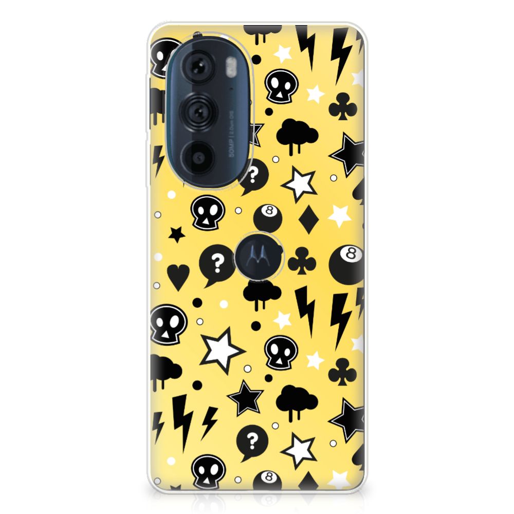 Silicone Back Case Motorola Edge 30 Pro Punk Geel B2C Telecom