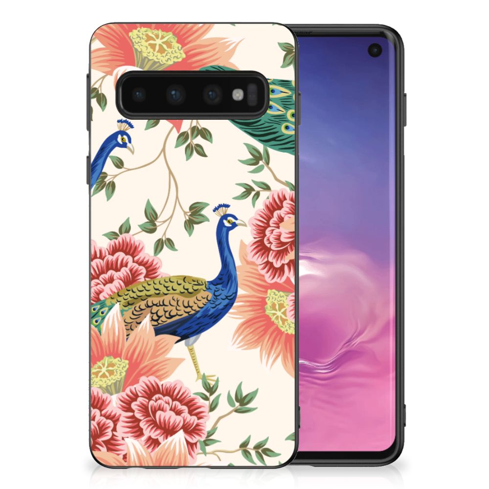 Back Cover voor Samsung Galaxy S10 Pink Peacock B2C Telecom