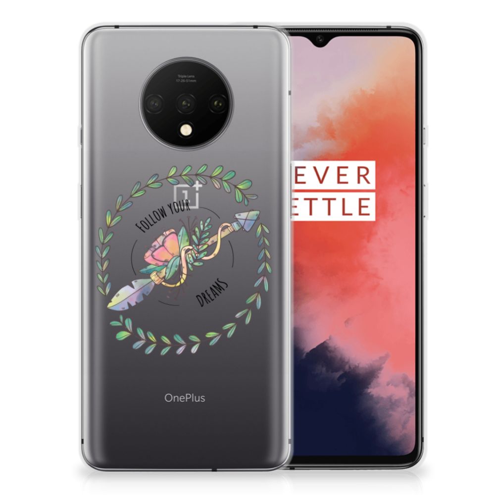 OnePlus 7T Telefoonhoesje met Naam Boho Dreams