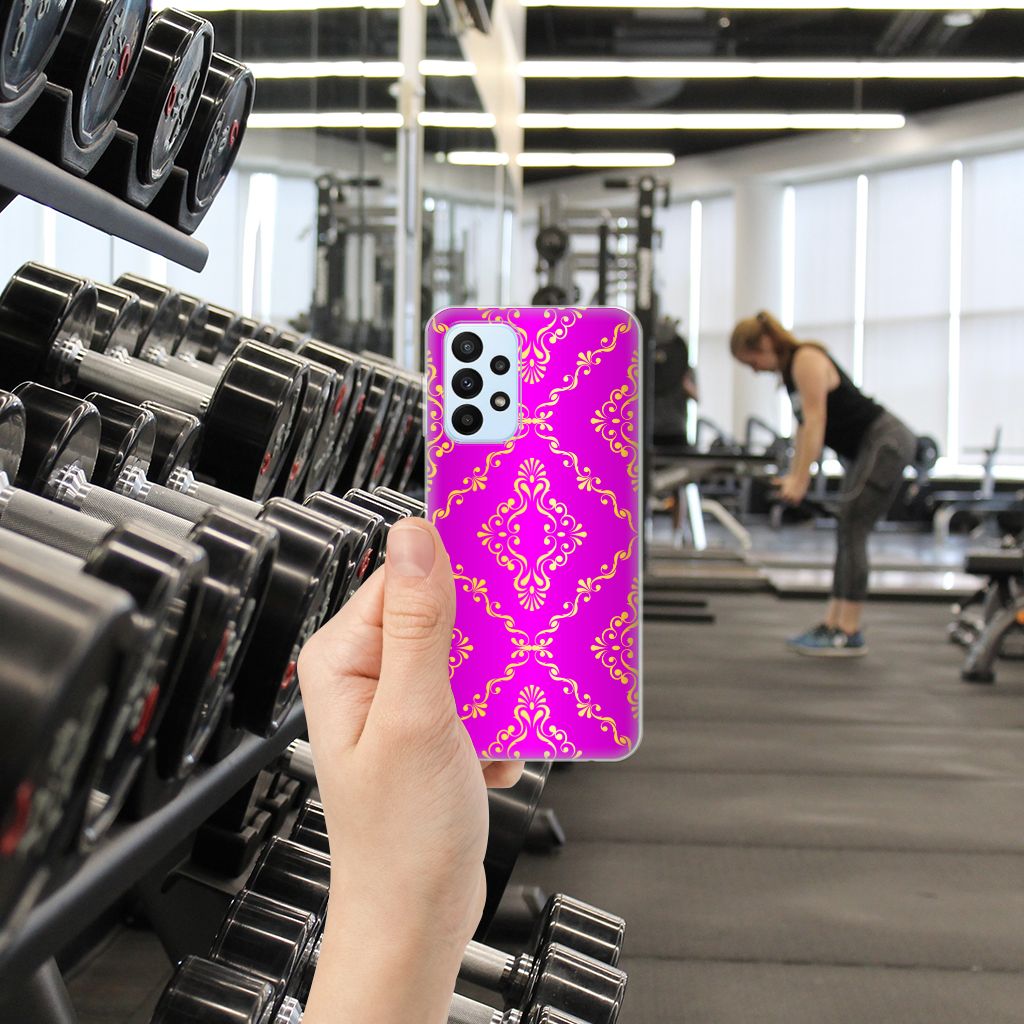 Siliconen Hoesje Samsung Galaxy A23 Barok Roze B2C Telecom