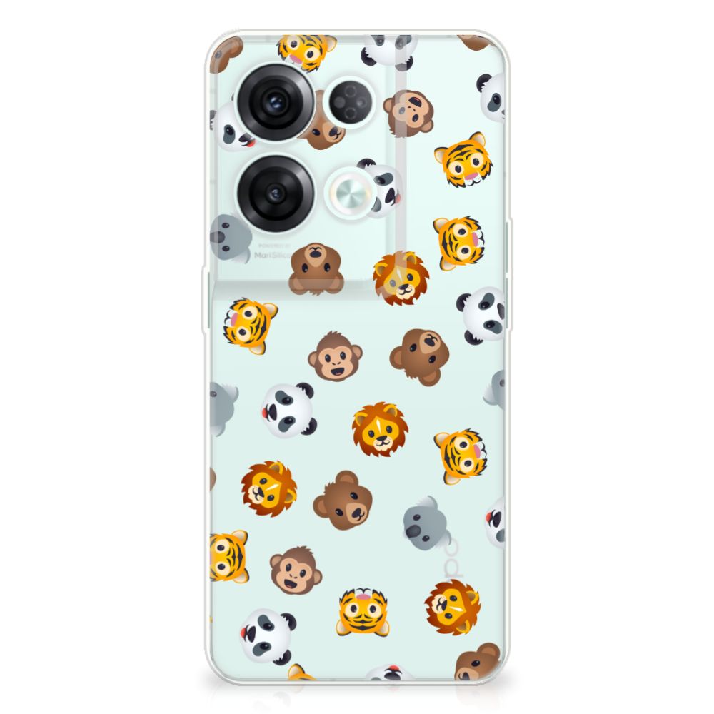 TPU bumper voor OPPO Reno8 Pro Dieren Emojis B2C Telecom