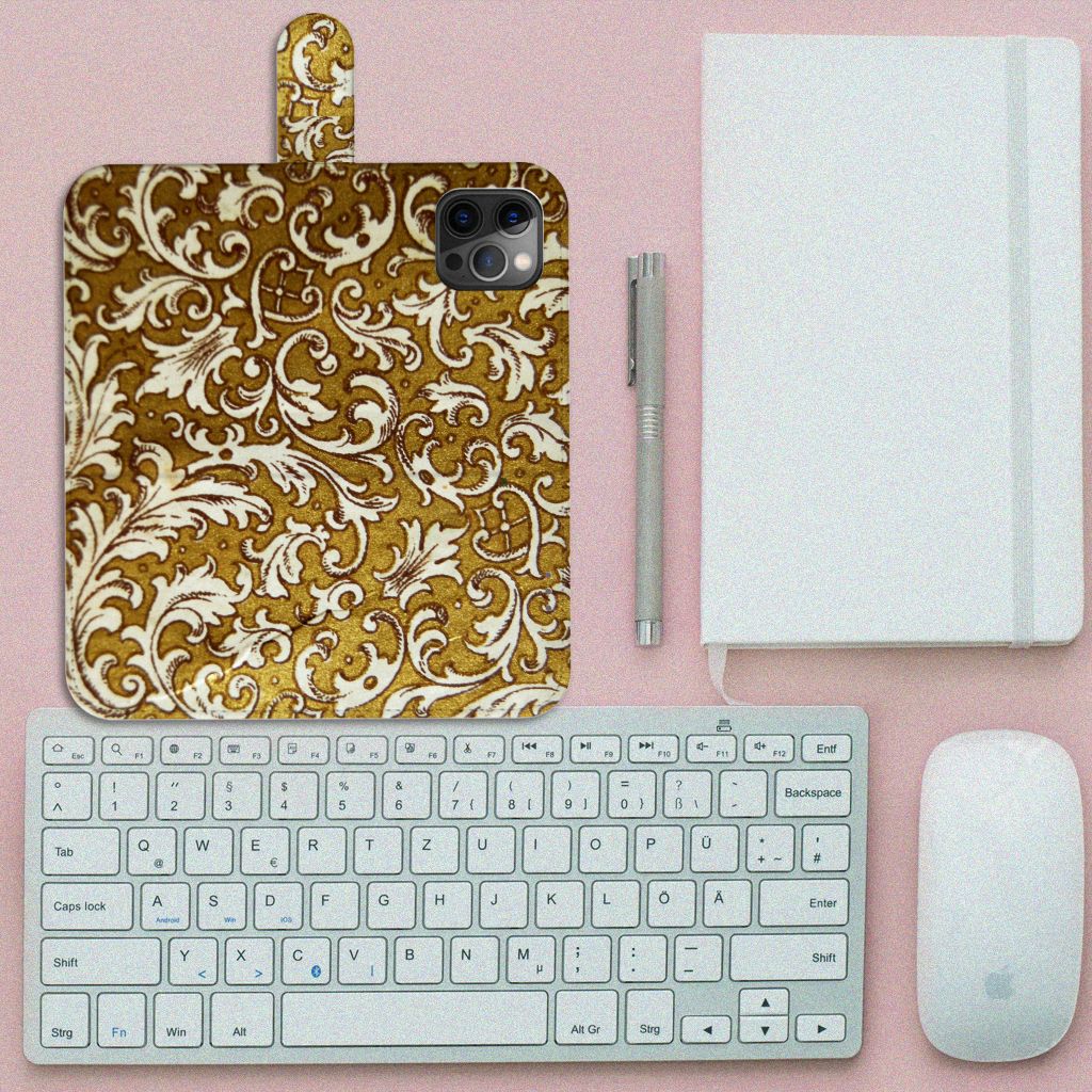 Wallet Case Apple iPhone 12 Pro Max Barok Goud