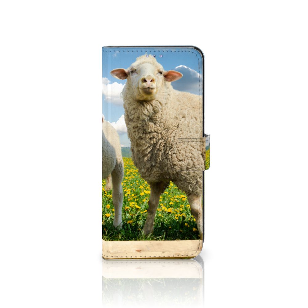 Motorola Moto G31 | G41 Telefoonhoesje met Pasjes Schaap en Lammetje