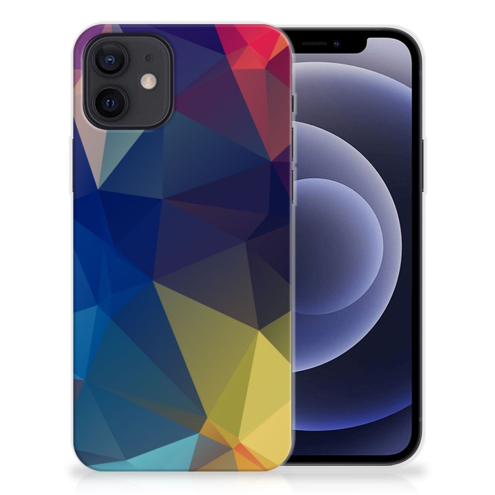 iPhone 12 | 12 Pro (6.1") TPU Hoesje Polygon Dark