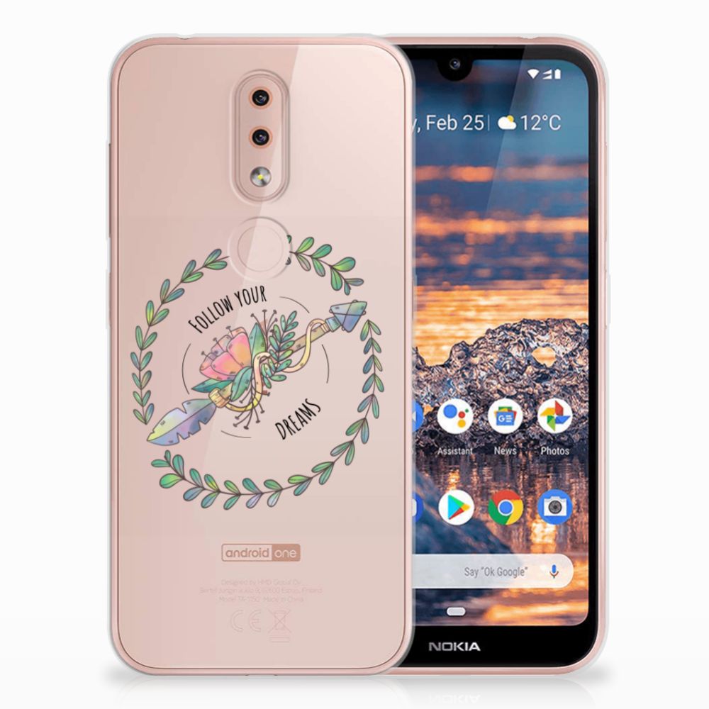 Nokia 4.2 Telefoonhoesje met Naam Boho Dreams