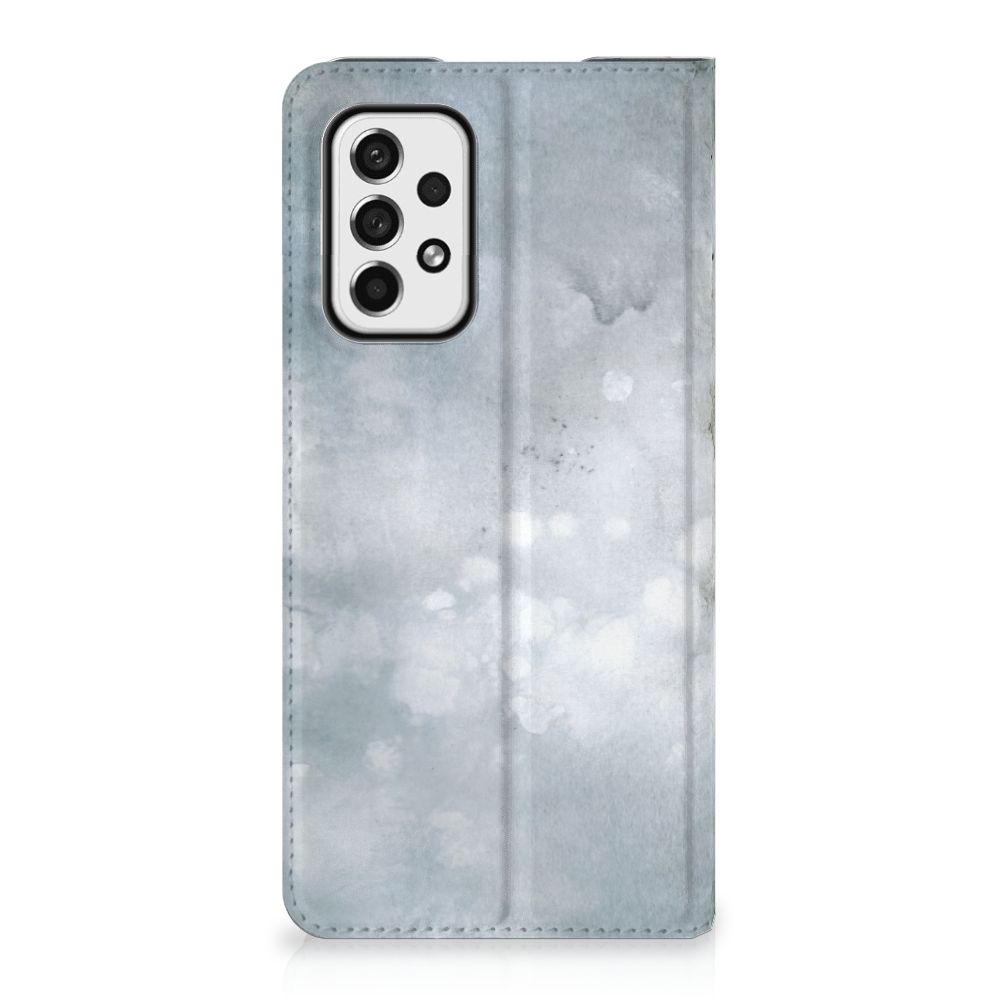 Bookcase Samsung Galaxy A73 Painting Grey - B2C Telecom