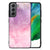 Kleurrijke Telefoonhoesje Samsung Galaxy S21FE Pink Purple Paint
