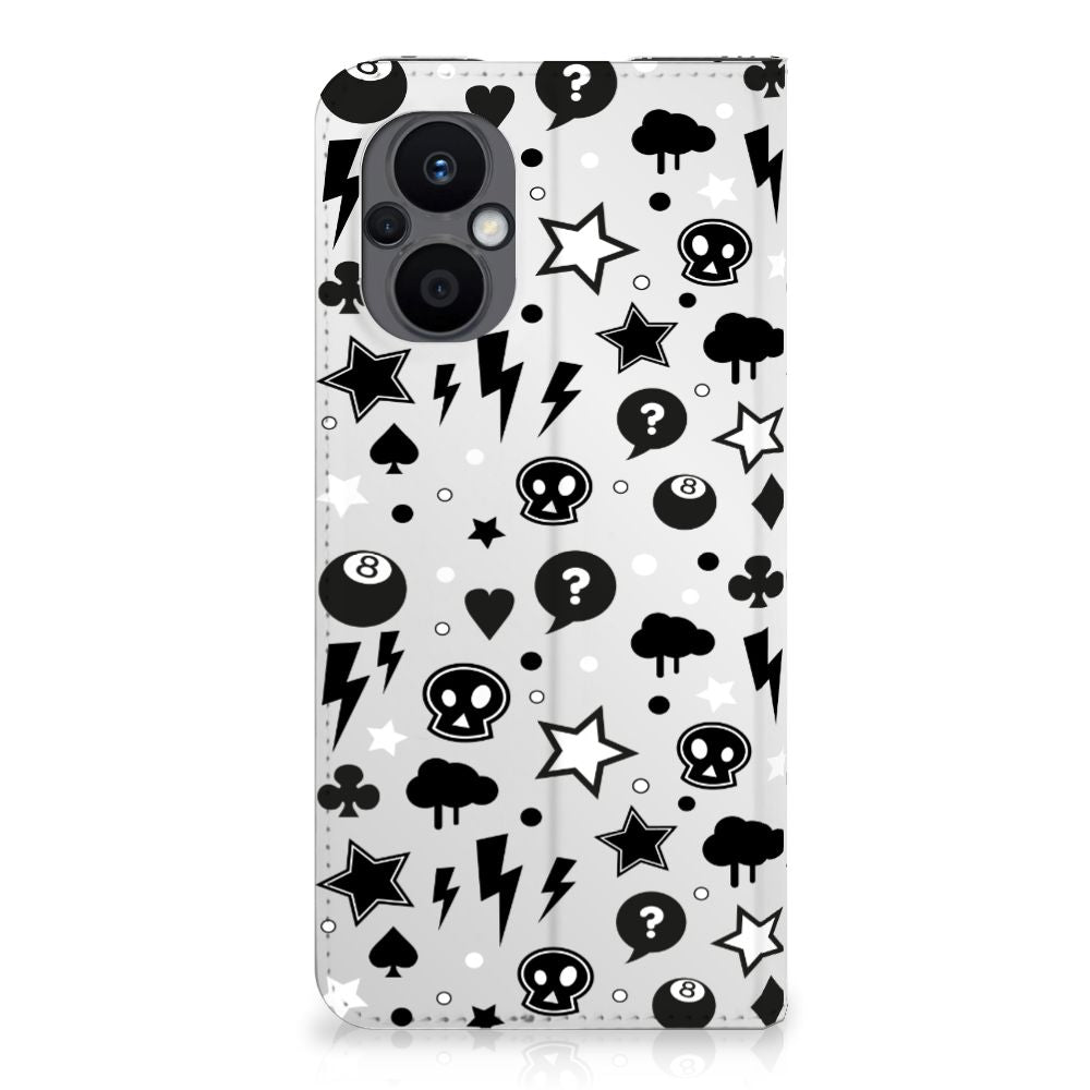 Mobiel BookCase OPPO Reno8 Lite Silver Punk - B2C Telecom