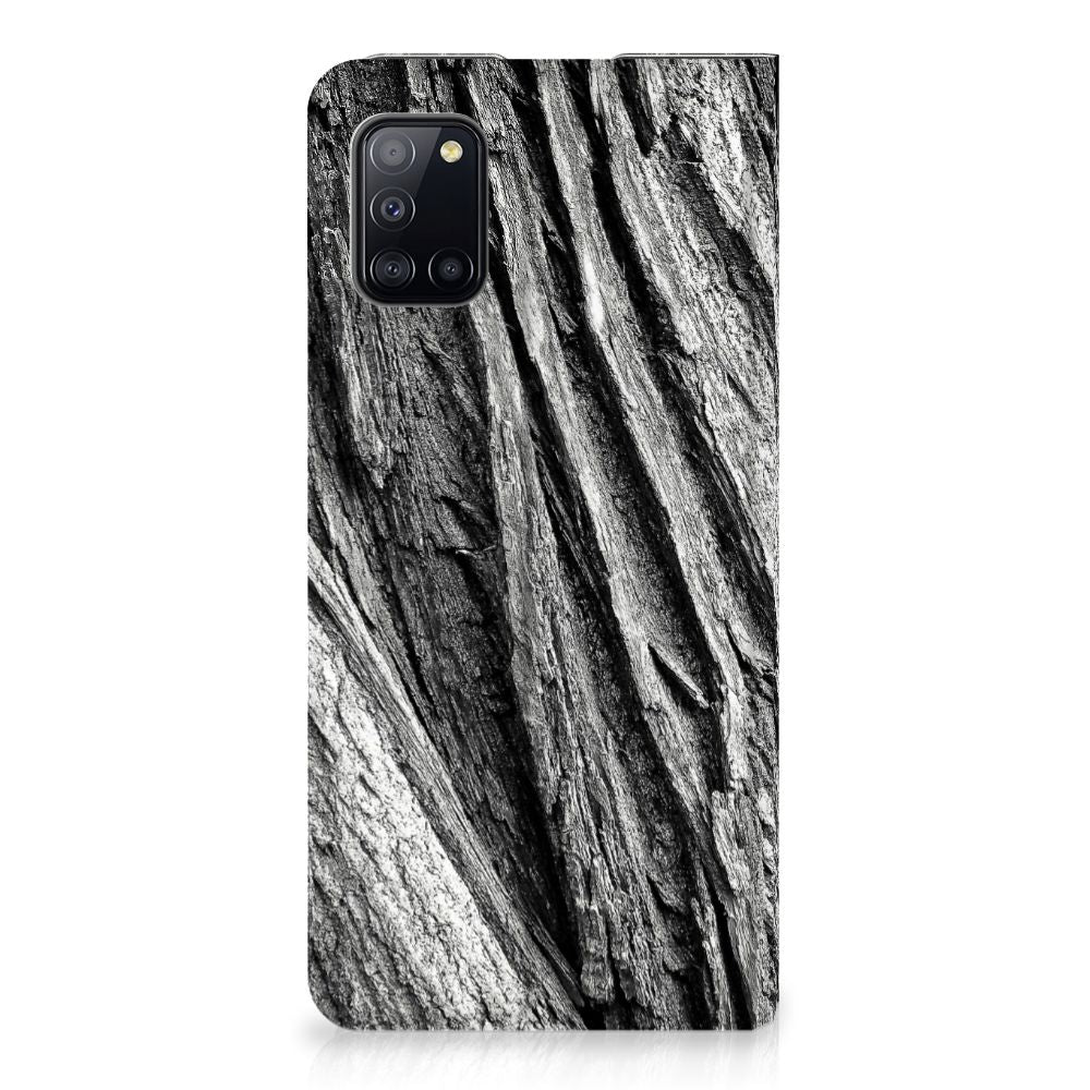 Book Wallet Case Samsung Galaxy A31 Boomschors Grijs - B2C Telecom