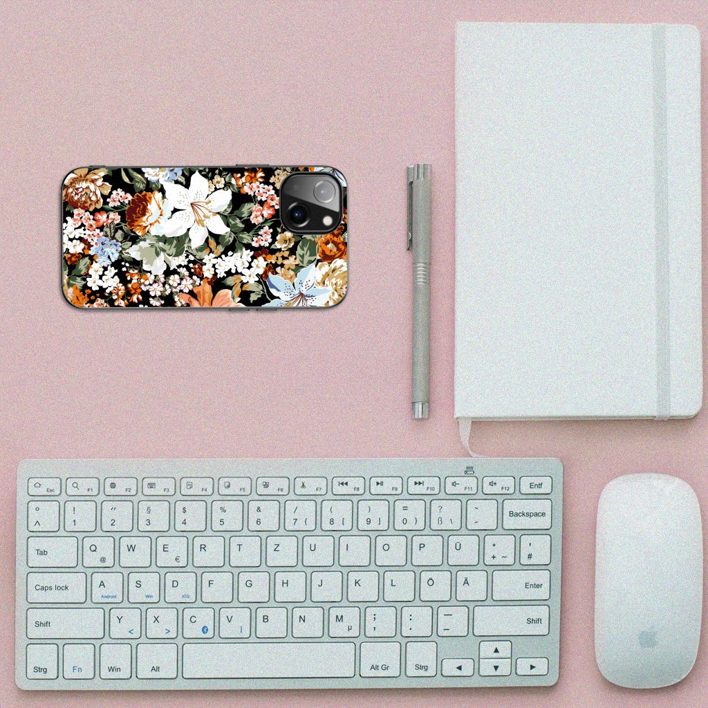 Bloemen Hoesje voor Apple iPhone 13 Dark Flowers B2C Telecom