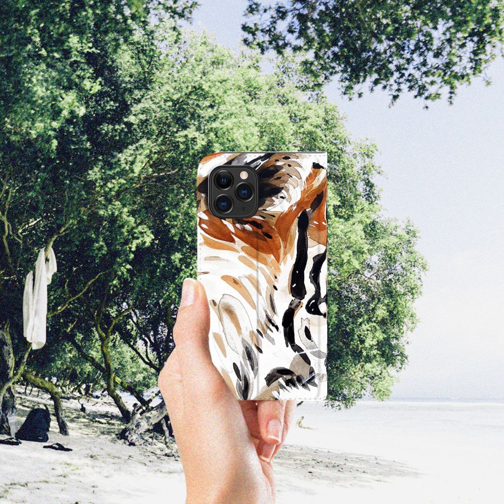Bookcase Apple iPhone 11 Pro Watercolor Tiger