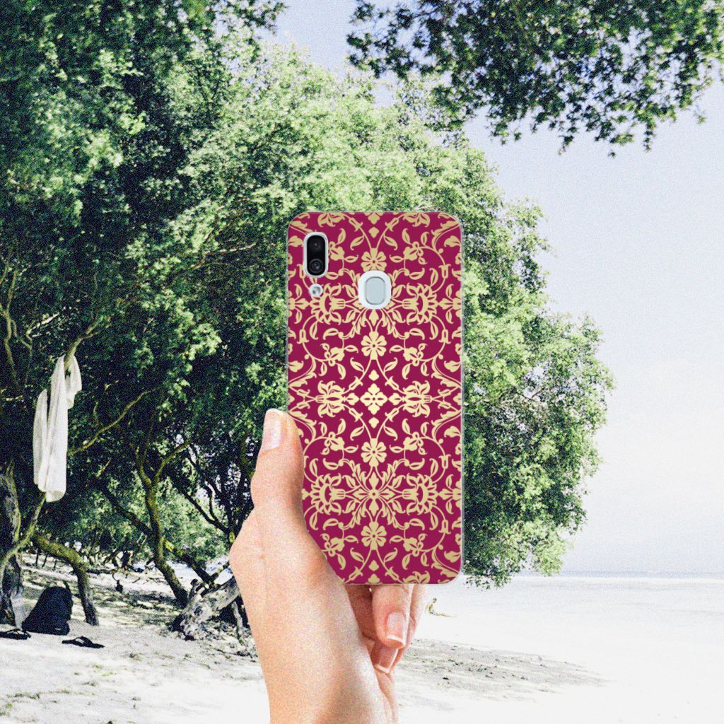 Siliconen Hoesje Samsung Galaxy A30 Barok Pink