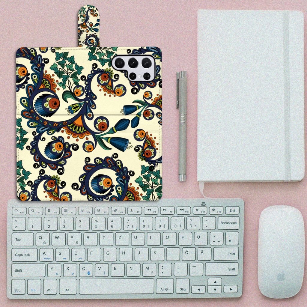 Wallet Case Samsung Galaxy S22 Ultra Barok Flower