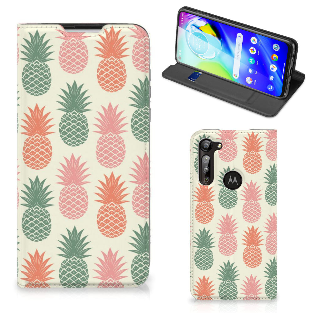 Motorola Moto G8 Power Flip Style Cover Ananas