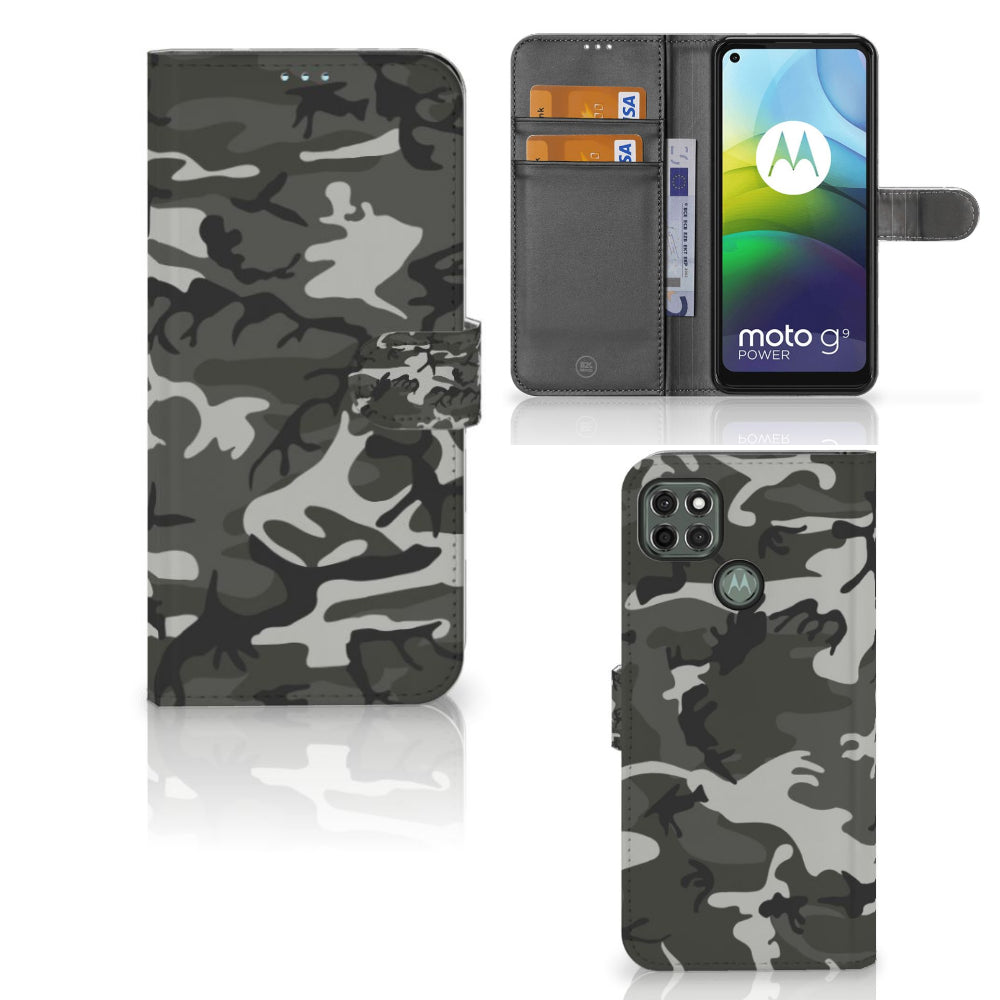 Motorola Moto G9 Power Telefoon Hoesje Army Light
