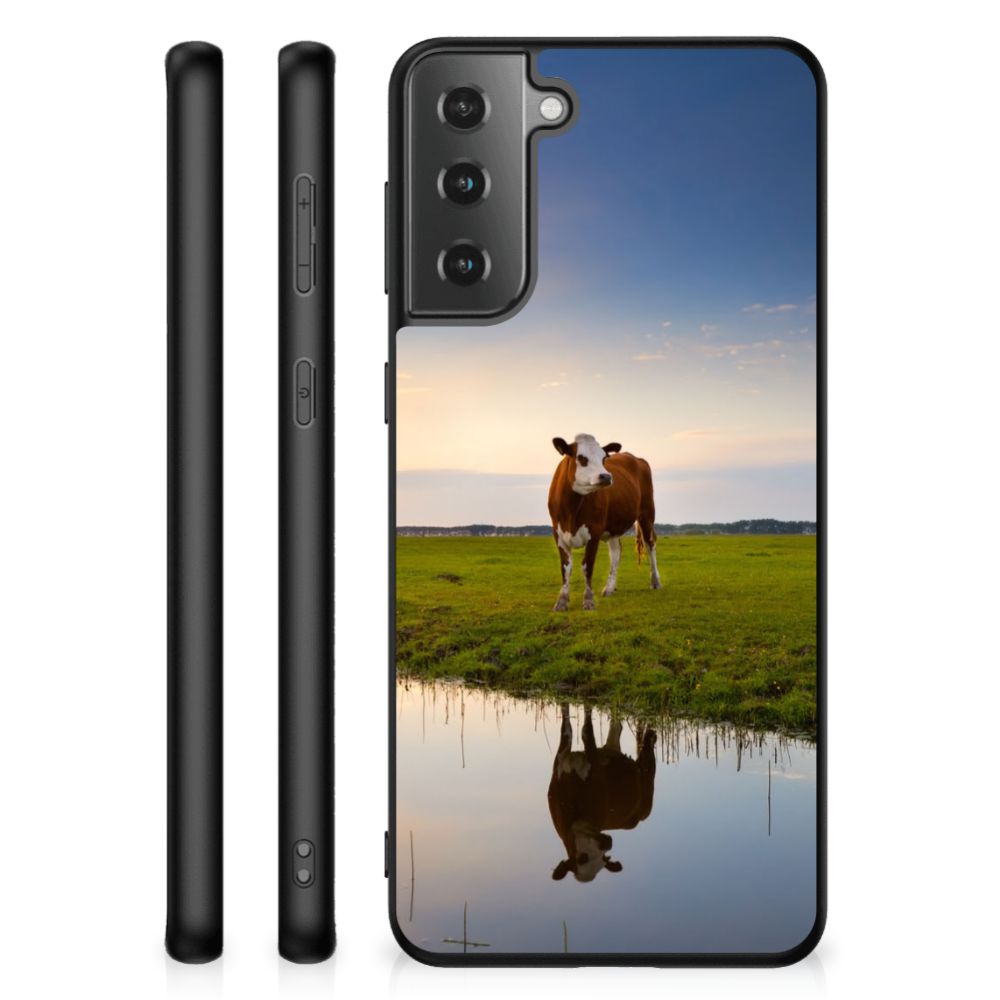 Samsung Galaxy S21 Plus Dierenprint Telefoonhoesje Koe B2C Telecom