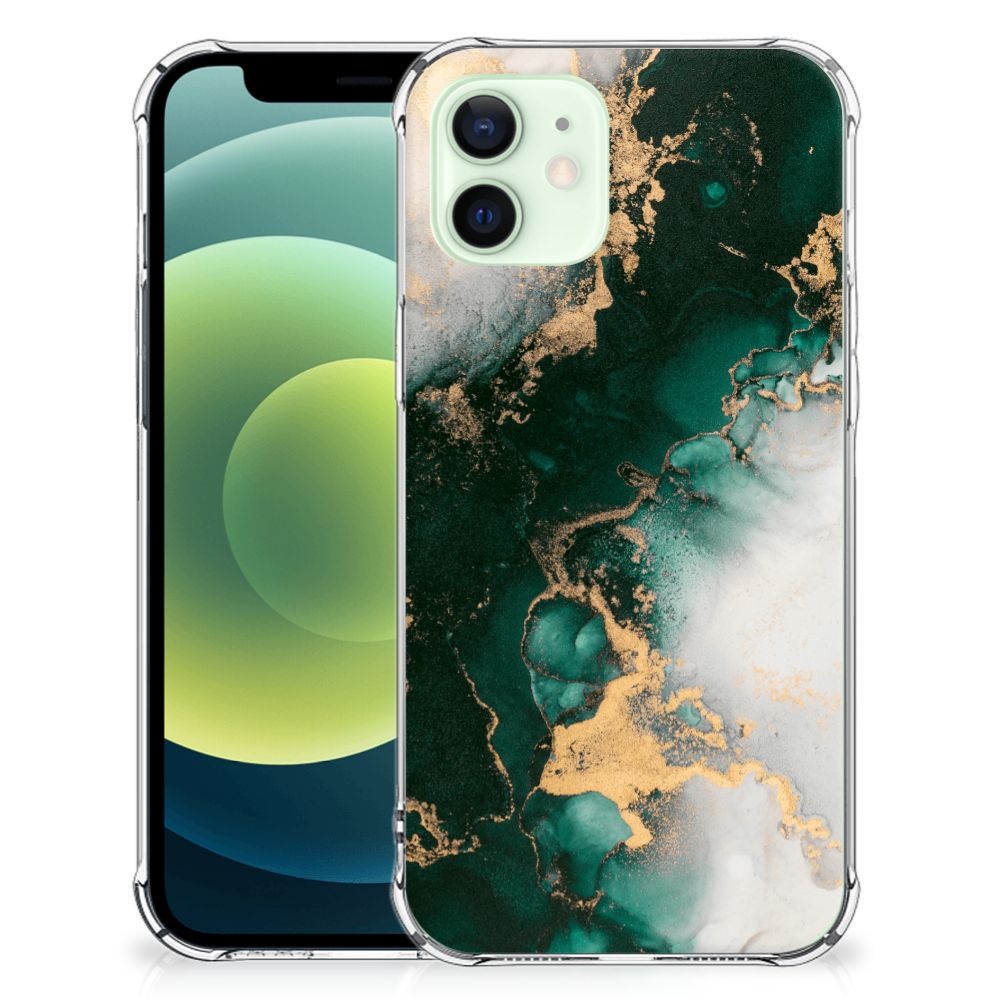 Anti-Shock Hoesje voor iPhone 12 Mini Marmer Groen B2C Telecom