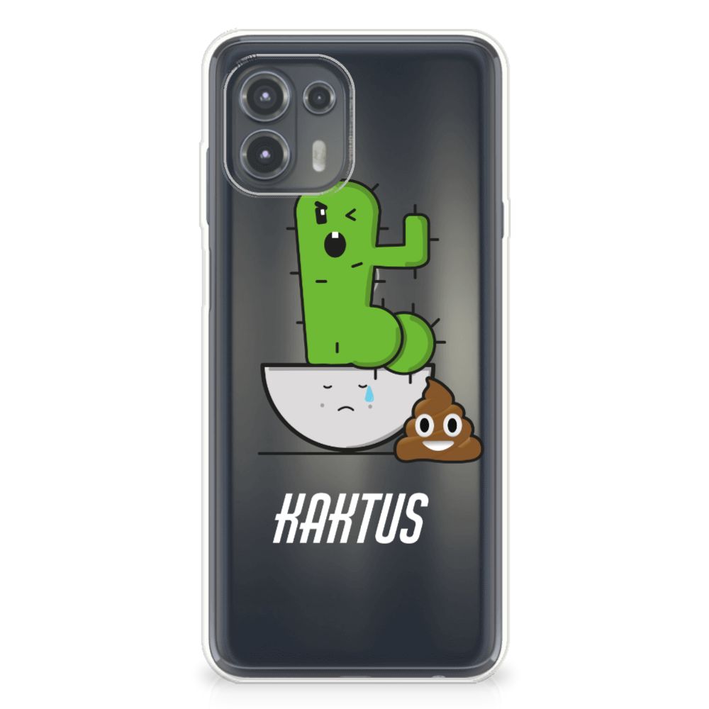 Motorola Edge 20 Lite Telefoonhoesje met Naam Cactus Poo B2C Telecom
