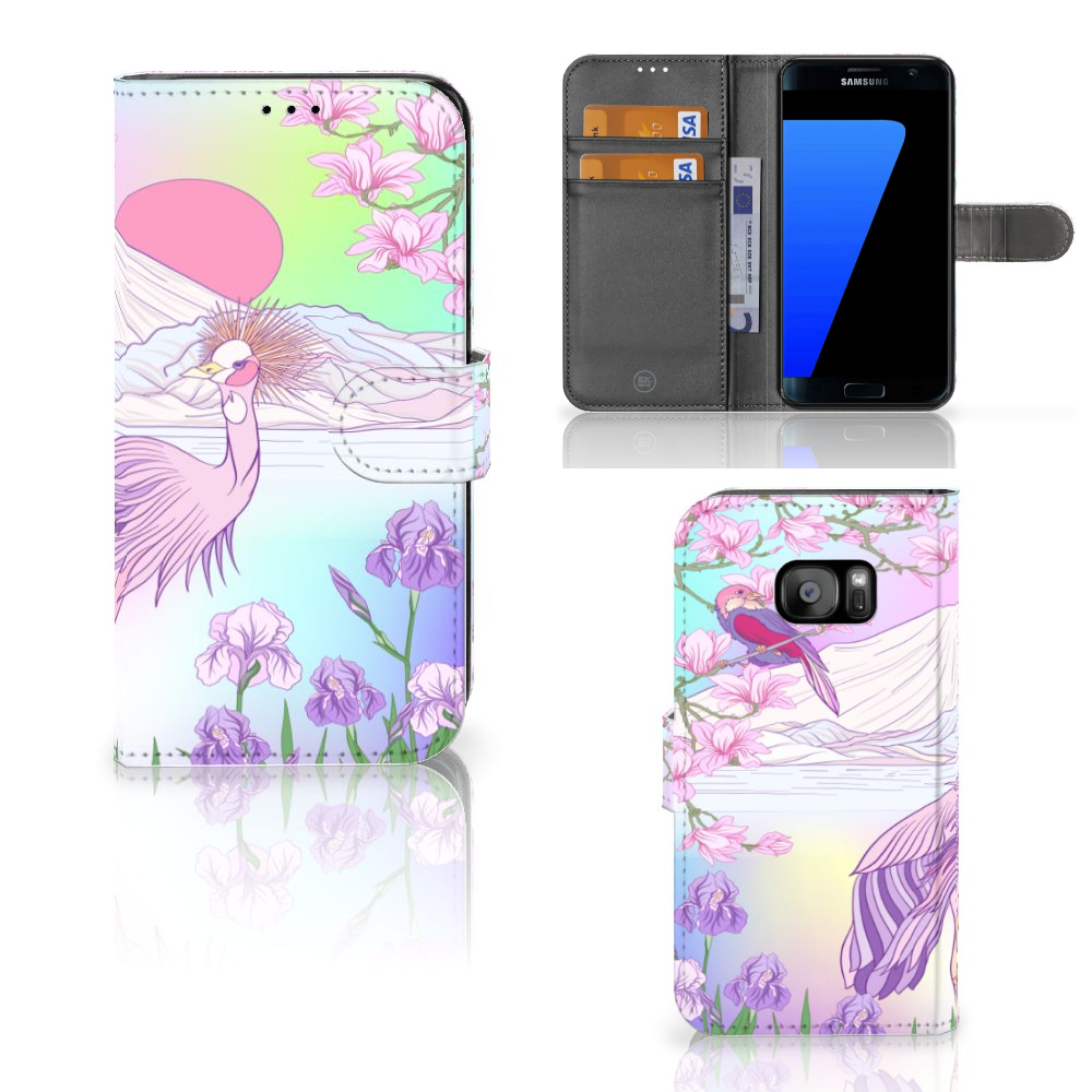 Samsung Galaxy S7 Edge Telefoonhoesje met Pasjes Bird