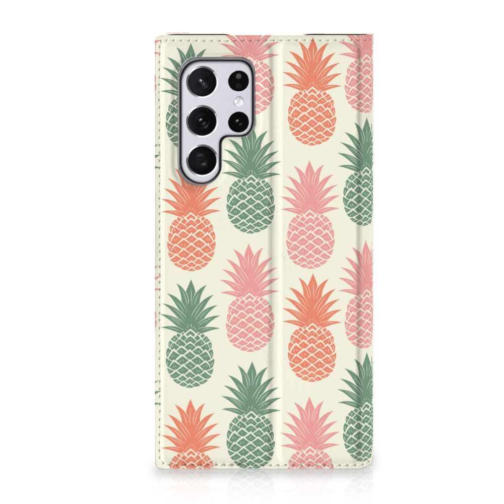 Samsung Galaxy S22 Ultra Flip Style Cover Ananas - B2C Telecom